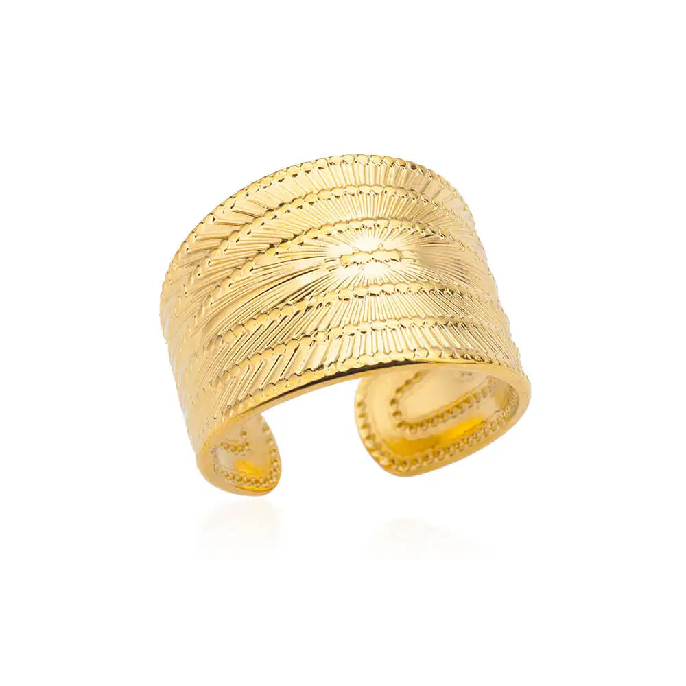 48 Style Women Stainless Steel Rings Gold Color Hollow Out Geometric Open Ring for Female Golden Charm Jewelry Accessories Gifts