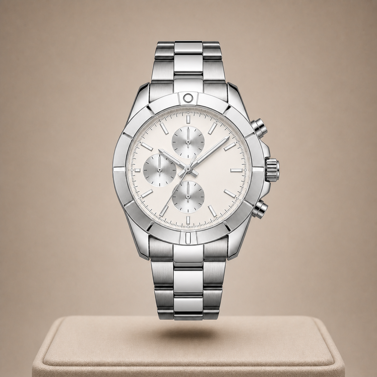 Vareign Onyx Chrono Ivory Steel luxury product shot - view 01